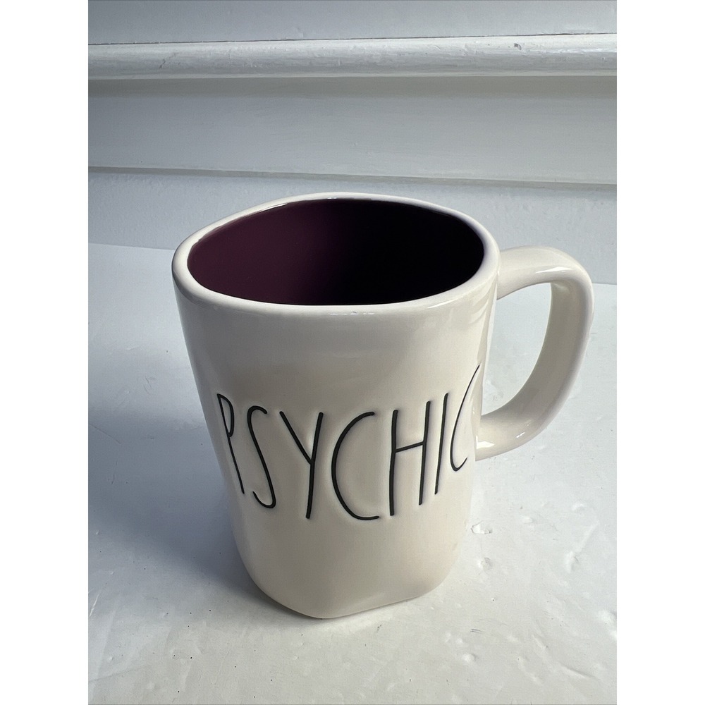 Rae Dunn Artisan Collection Psychic Mug Purple Inside purple Halloween